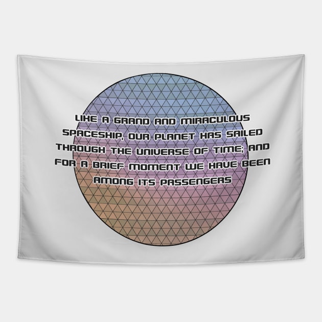 Spaceship Earth Tapestry by SCarverDoodle