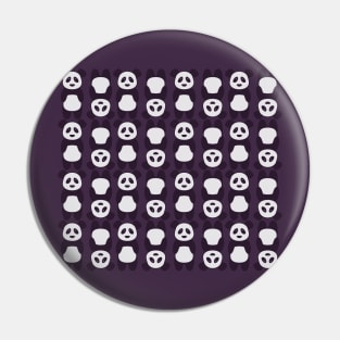 Cute Kawaii Purple Panda Pattern Pin