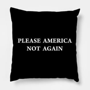 PLEASE AMERICA NOT AGAIN Pillow