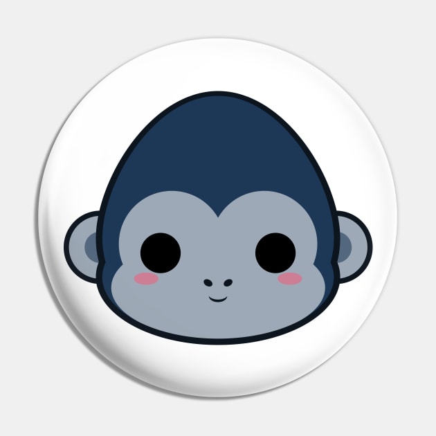 Cute Gorilla Pin by alien3287