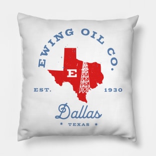 Ewing Oil Co. Est. 1930 - Dallas, Texas Pillow