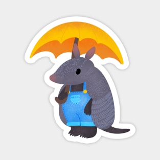 Rainy Day Armadillo Magnet