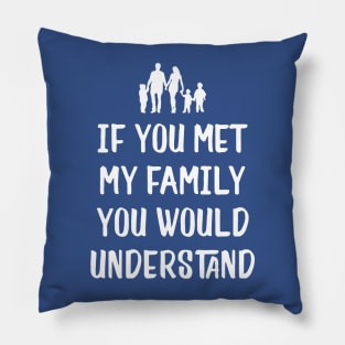 If You met My Family You'd Understand1 Pillow