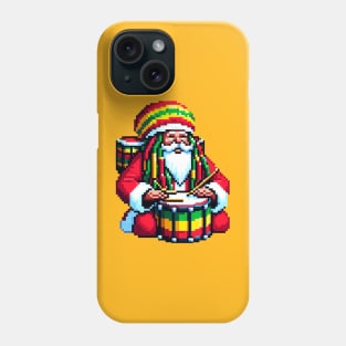 Reggae Santa Beats - Tropical Christmas Pixel Art Phone Case