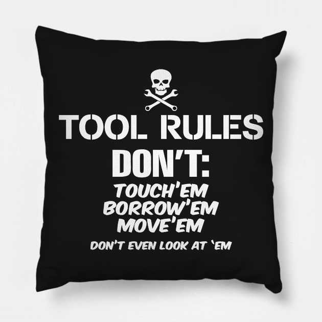 Tool Rules Pillow by Mariteas