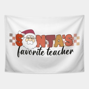 Santa's Favorite Teacher, Merry Christmas Gift For Teacher Tapestry