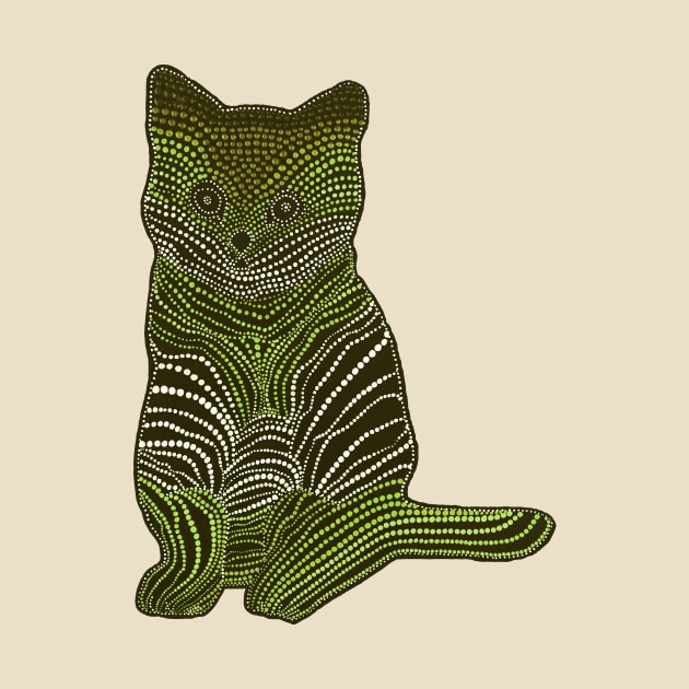 Meow Meow - Lime Green by Amy Diener