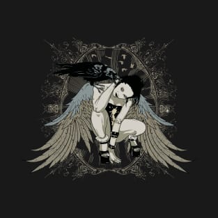 angel with black crow T-Shirt