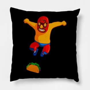 Funny Wrestling and Tacos Pillow