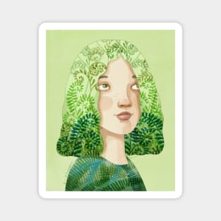 Fern Girl Magnet