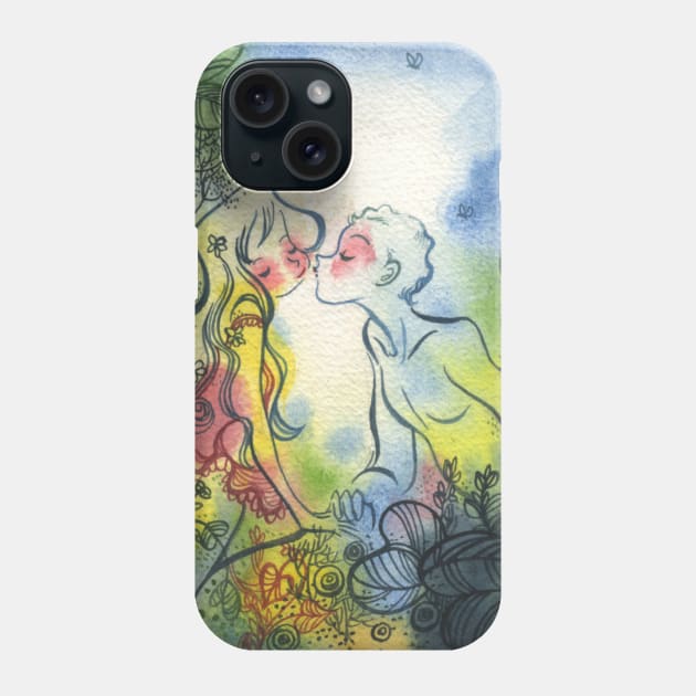 Couple Phone Case by Alina Chau