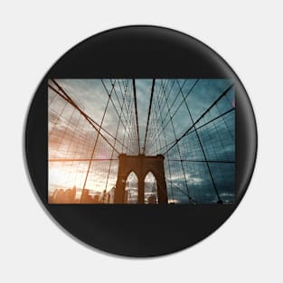 Brooklyn Bridge at sunset Pin