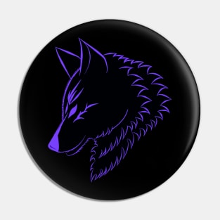 Purple wolf Pin