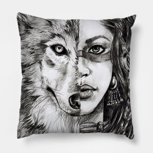 Wolf-Girl Pillow