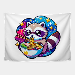 Space Raccoon Ramen Tapestry