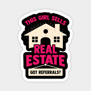 This Girl Sells Real Estate Magnet