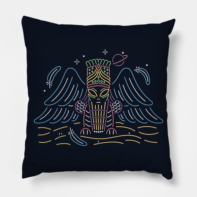 Alien Babylon Pillow by RyanRagnini