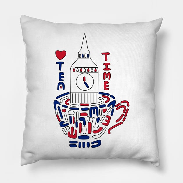 Tea Time Pillow by Catdog