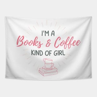 Books and Coffee Kind of Girl Tapestry