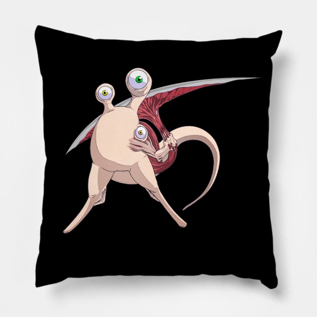 parasyte creature Pillow by Sparkledoom