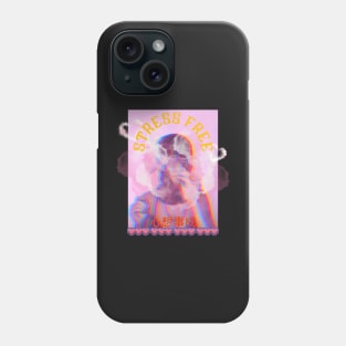 Stress free stoner y2k vibe well wishes to you Chinese typography Phone Case