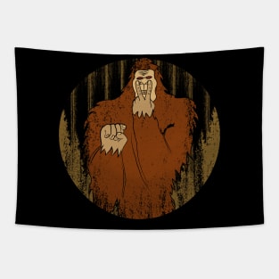 Retro Vintage Bigfoot Tapestry