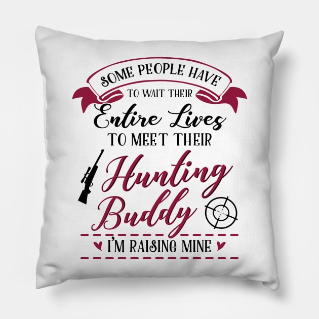 Hunting Mom and Baby Matching T-shirts Gift Pillow by KsuAnn