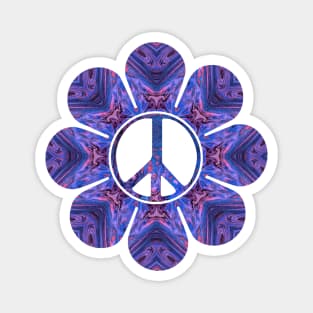 Purple Peace Flower Magnet