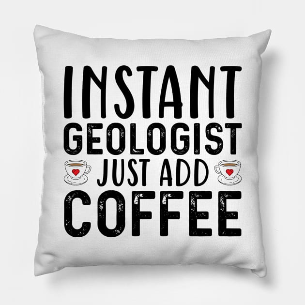 Instant Geologist Just Add Coffee Pillow by Saimarts