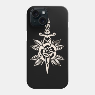 Rose dagger tattoo Phone Case