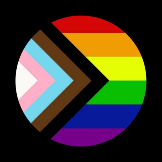 Progress Pride Rainbow Flag For Inclusivity by PowderShot