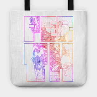 Perth, Australia City Map Typography - Colorful Tote