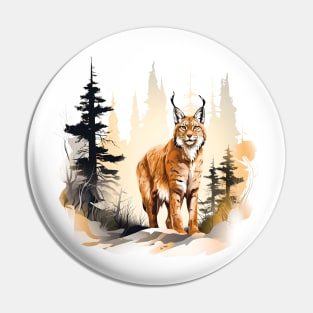 Eurasian Lynx Pin