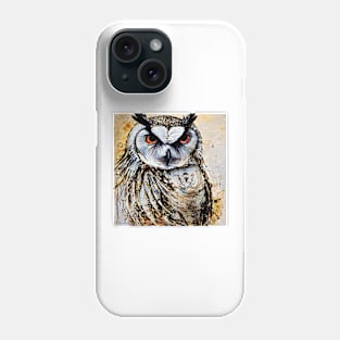 Sketch of great owl Phone Case