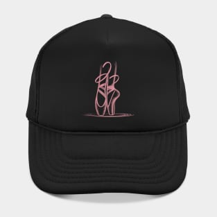 Stylized Ballet Shoes for Ballerina Dancer with Graceful Elegance Hat