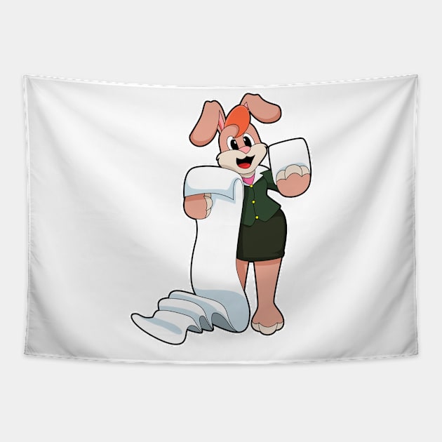 Bunny as Secretary with Paper Tapestry by Markus Schnabel