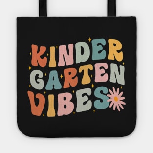 Retro Teacher Shirts Back to School Teacher Shirt Kinder Garten Vibes Shirt for Teachers Back to School Shirt Teacher Gifts First Grade Vibes Tote