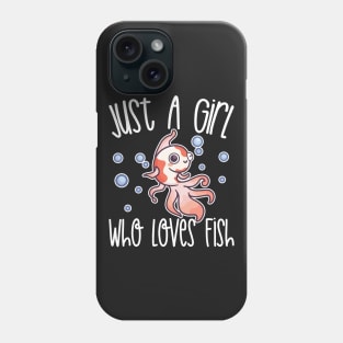 Just A Girl Who Loves Fish Gift product Phone Case