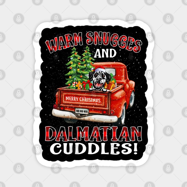 Warm Snuggles And Dalmatian Cuddles Ugly Christmas Sweater Magnet by intelus