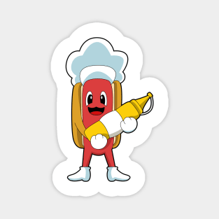 Hotdog with Mustard Magnet