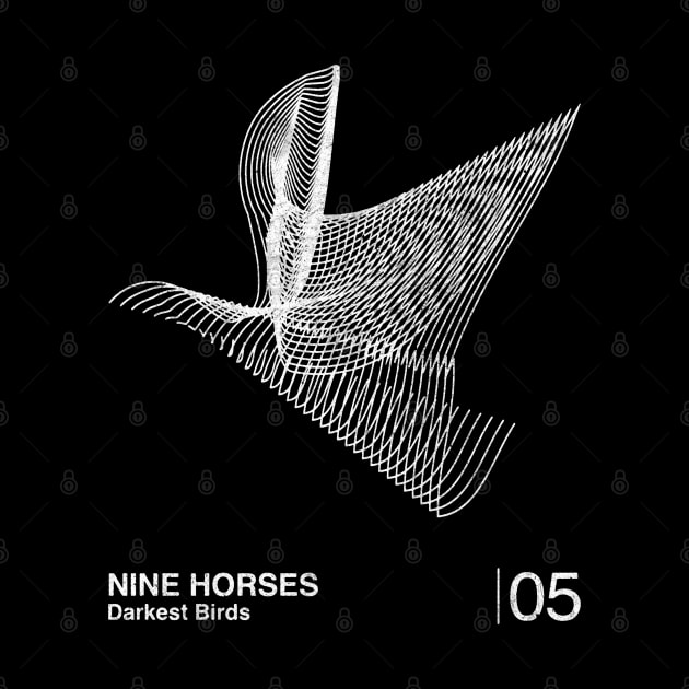 Nine Horses / Minimalist Graphic Artwork Design by saudade