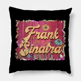 Classic Sinatra Personalized Flowers Proud Name Pillow