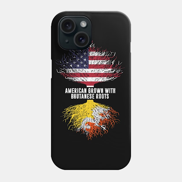 American Grown with Bhutanese Roots USA Flag Phone Case by silvercoin