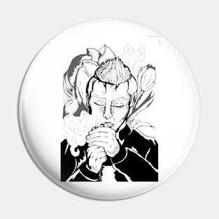 Preacher B&W print Pin