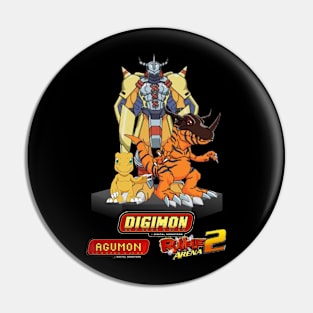 Agumon Evolutions-For Digimon Rumble Arena lovers Pin