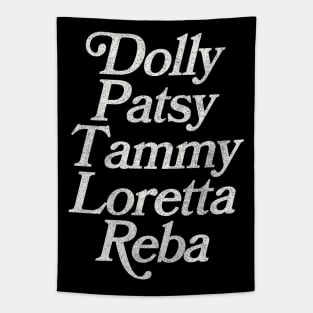 Country Legends  / Retro Style Country Music Fan Gift Tapestry