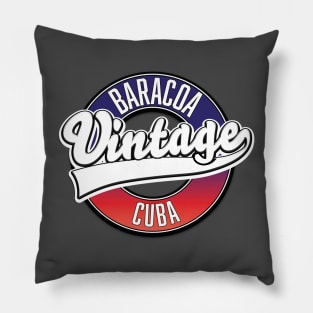 Baracoa cuba vintage logo Pillow