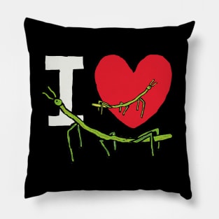 I Love Stick Bugs Pillow