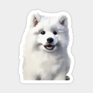 Cute Samoyed Drawing Magnet