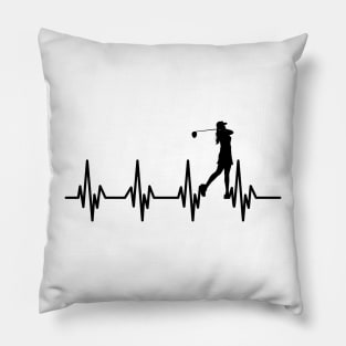 Golfer Women Heartbeat Pillow